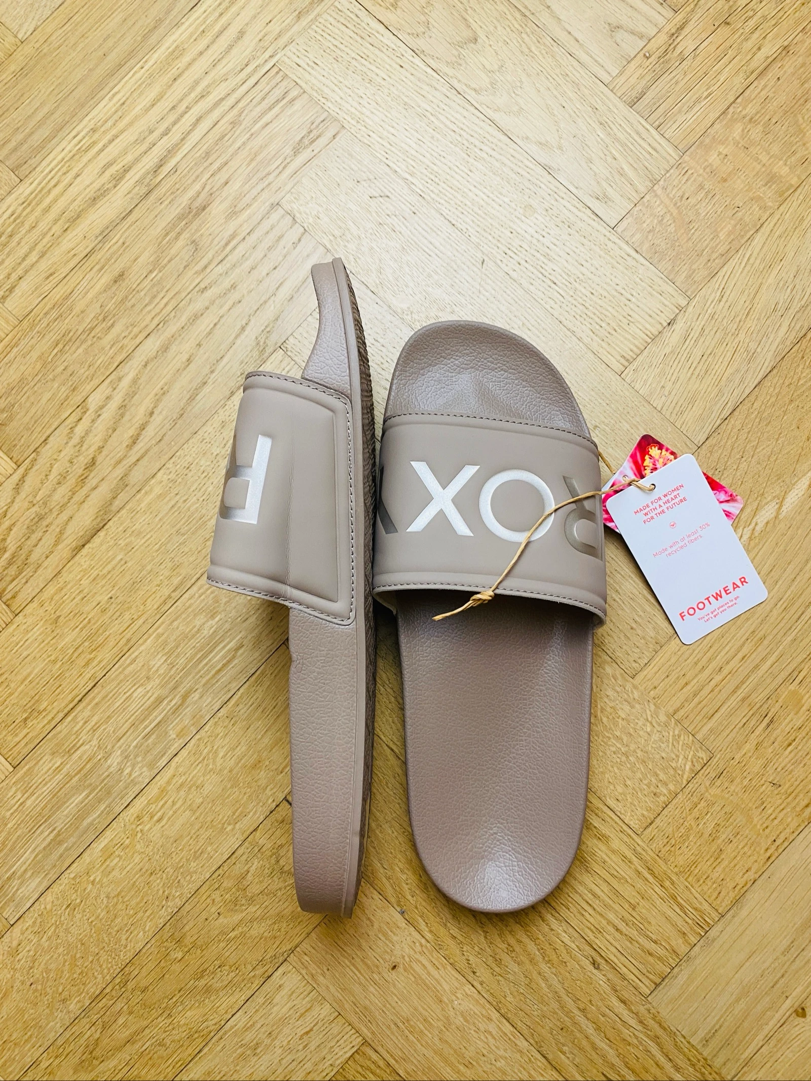 Claquettes sandales Roxy couleur taupe - Taille 42 – photo 3